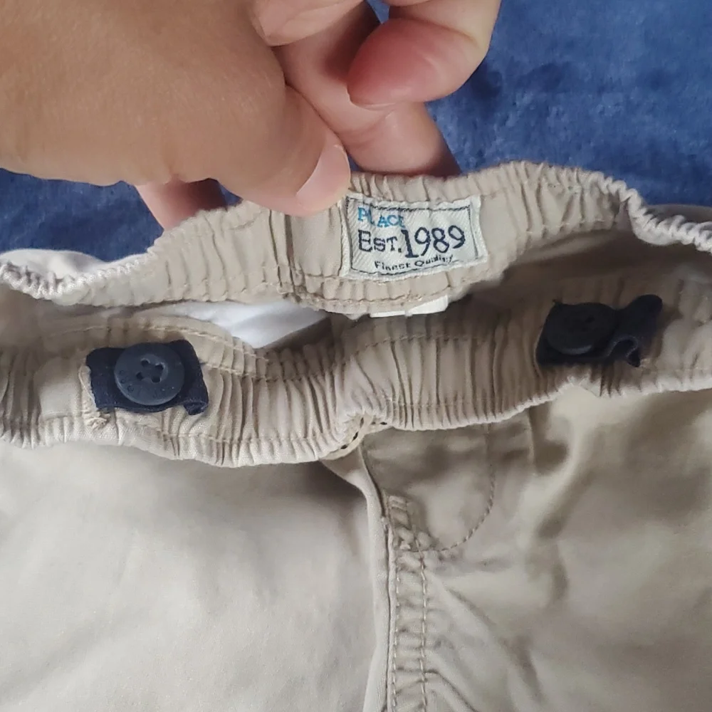 The Children's Place 2 in 1 Convertible Pants/Shorts Khaki Size 9-12 Months
